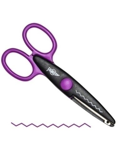 TIJERAS FAIBO DENTADA MALVA - Pack de 10 unidades