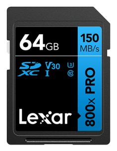 High-Performance 800xPRO 64 GB SDXC UHS-I Clase 10
