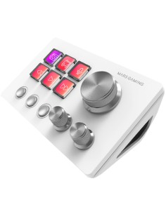 MSD-TWO, Control Deck Compacto, 6 Teclas LCD Personalizables + 3 Botones, 3 Ruedas Multifuncionales, Control Deck Slim Ergonómic