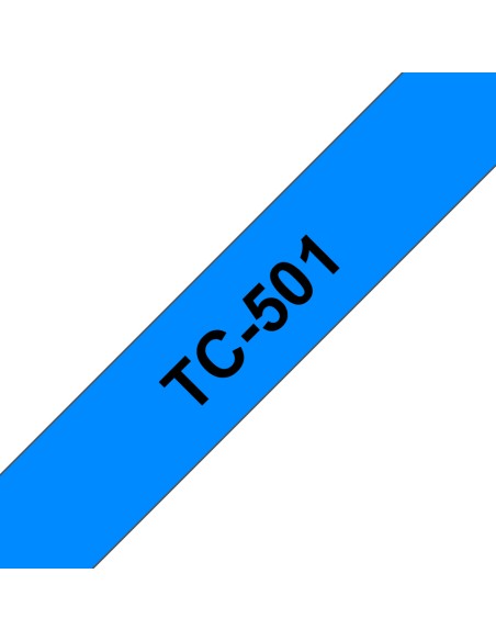 TC-501 cinta para impresora de etiquetas Negro sobre azul