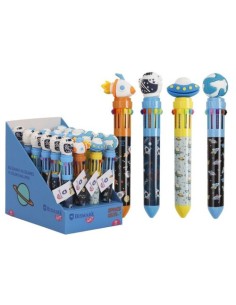 EXP 24 BOLIGRAFOS 10 COLORES ESPACIO