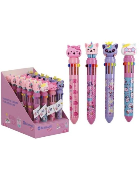 EXP 24 BOLIGRAFOS 10 COLORES DREAM CATS