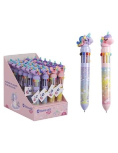 EXP 24 BOLIGRAFOS 10 COLORES UNICORNIOS