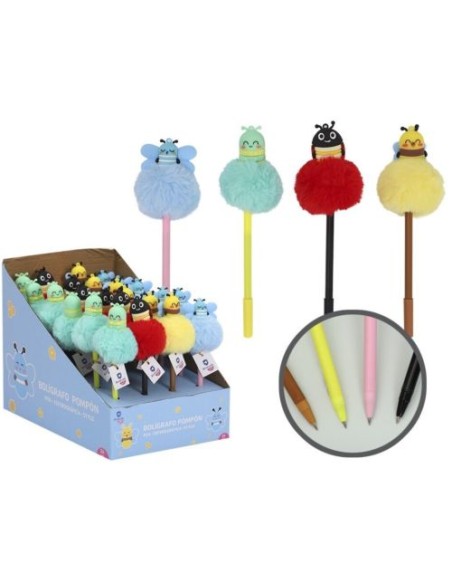 EXP 24 BOLIGRAFOS POMPOM LADY BIRD
