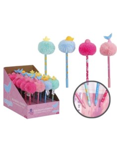 EXP 24 BOLIGRAFOS POMPOM OCEAN