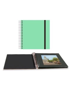 ALBUM FOTOS ESPIRAL 25X25 VERDE PASTEL