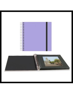 ALBUM FOTOS ESPIRAL 25X25 PASTEL LILA