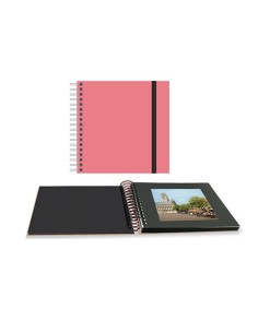 ALBUM FOTOS ESPIRAL 25X25 ROSA PASTEL