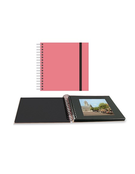ALBUM FOTOS ESPIRAL 25X25 ROSA PASTEL