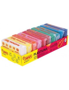 10 pastillas plastilina 50g colores surtidos jovi