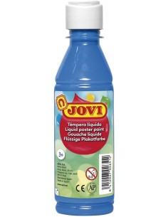 BOTE TEMPERA LIQUIDA JOVI 250ML AZUL CYAN