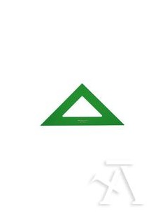 C 5 escuadra serie tecnica 16cm metacrilato verde sin graduar