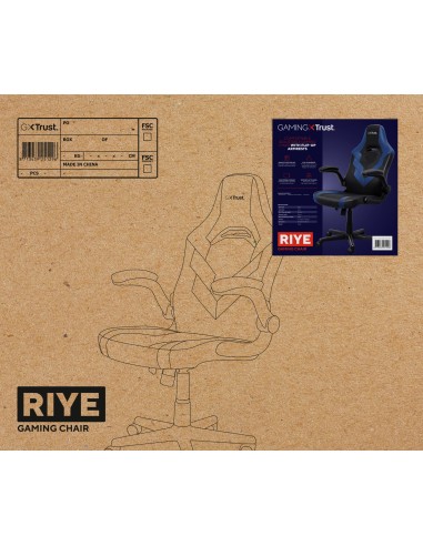 GXT 703B RIYE Silla para videojuegos universal Negro, Azul