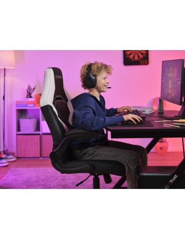 GXT 703W RIYE Silla para videojuegos universal Negro, Blanco