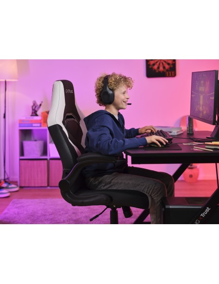 GXT 703W RIYE Silla para videojuegos universal Negro, Blanco