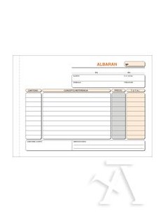 PAQ 5 TALONARIOS DE ALBARANES 1 4 APAISADO TRIPLICADO AUTOCOPIANTE