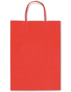 PAQ 25 BOLSAS KRAFT ALLEGRA COLOR ROJO 41X12X36CM