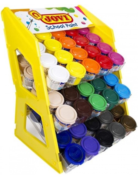 Expositor 100 botes tempera jovi 35ml colores surtidos