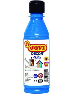 BOTE PINTURA JOVIDECOR ACRYL AZUL CYAN 250ML