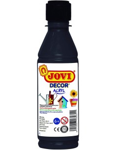 BOTE PINTURA JOVIDECOR ACRYL NEGRO 250ML