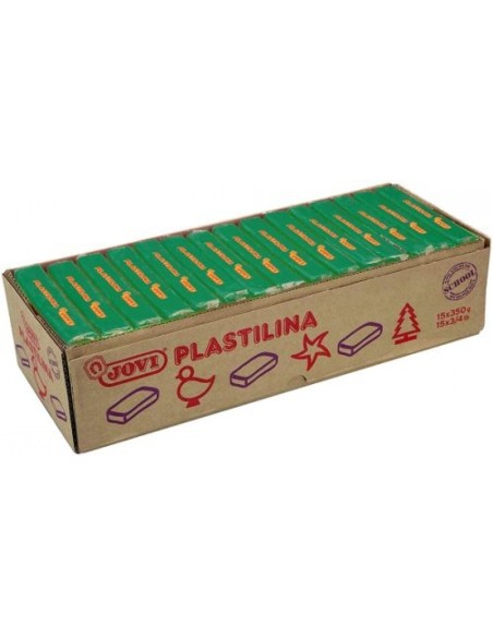 C 15 TACOS PLASTILINA JOVI 72 GRANDE 350G VERDE OSCURO