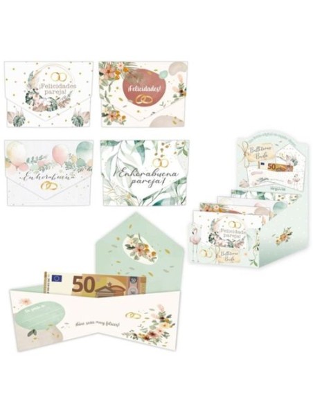 EXP 48 BILLETERO BODA CIERRE PLATA MODELOS SURTIDOS