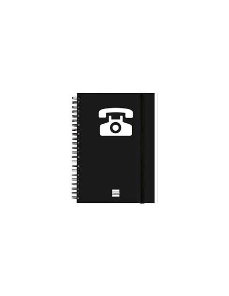 LISTIN TELEFONICO 10X15CM ESPIRAL NEGRO