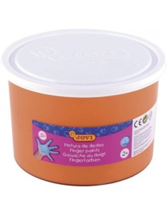 Bote pintura de dedos 500ml naranja