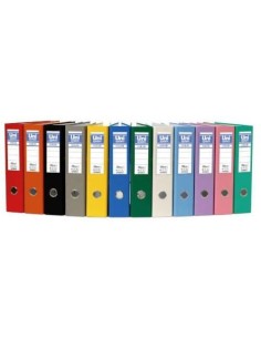 ARCHIVADOR A4 PALANCA 65MM CARTON FORRADO PLASTICO AMARILLO