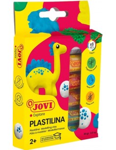 Estuche 6 barras plastilina jovi 15g colores surtidos