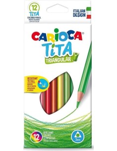 C 12 lapices de colores triangulares tita