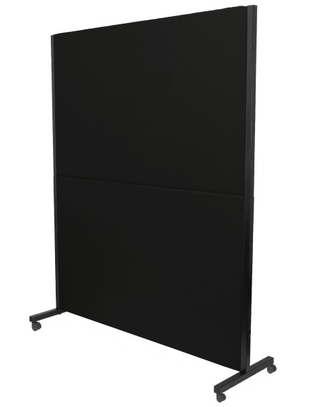 Biombo Valdeganga bali negro con ruedas con freno