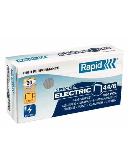 CAJA 5000 GRAPAS ELECTRIC 44 6 5M GALVANIZADAS RAPID