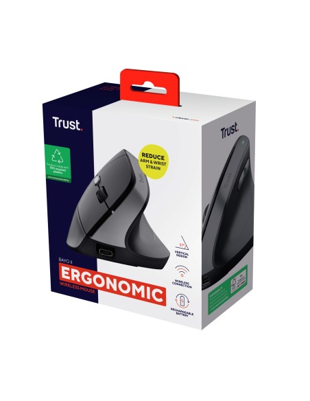 Bayo II ratón mano derecha RF inalámbrico Óptico 2400 DPI Bayo II ratón mano derecha RF inalámbrico Óptico 2400 DPI