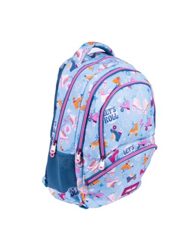 MOCHILA ESCOLAR 4 CREMALLERAS 25L SERIE ROLLER 48X34X16CM