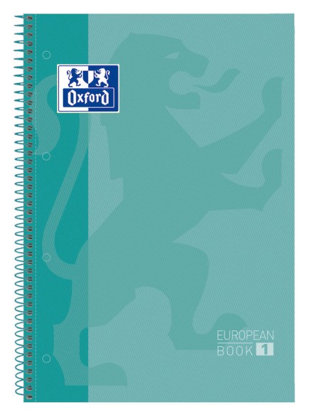 Europeanbook 1 cuaderno y block A4+ 80 hojas Color menta 400040983 Pack 5 Unid