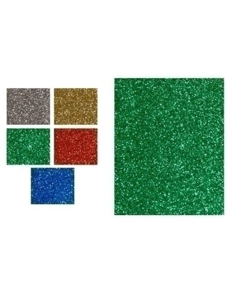 GOMA EVA FIXO 22x30 PURPURINA VERDE P/5