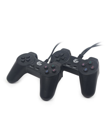 JPD-UB2-01 mando y volante Negro USB 2.0 Gamepad PC
