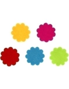FIGURAS FIELTRO ADHES.FLORES PACK 30