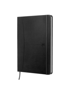 CUADERNO SIGNATURE A5 TAPA EXTRADURA 80H LISO COLOR NEGRO OXFORD 400163617