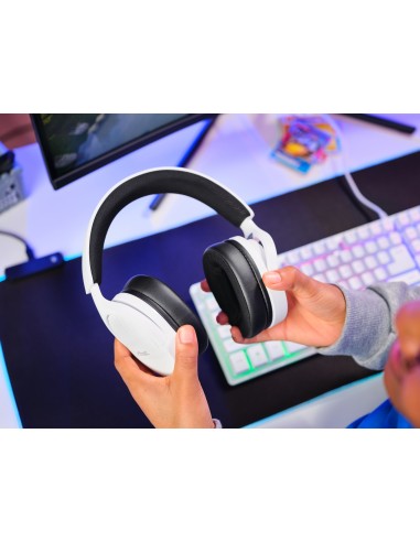 GXT 489W FAYZO Auriculares Alámbrico Diadema Juego Negro, Blanco