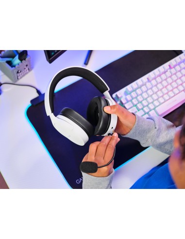 GXT 489W FAYZO Auriculares Alámbrico Diadema Juego Negro, Blanco