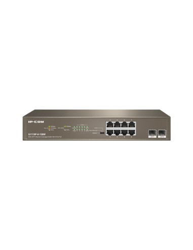 G1110P-8-150W switch Gigabit Ethernet (10/100/1000) Energía sobre Ethernet (PoE) 1U Gris