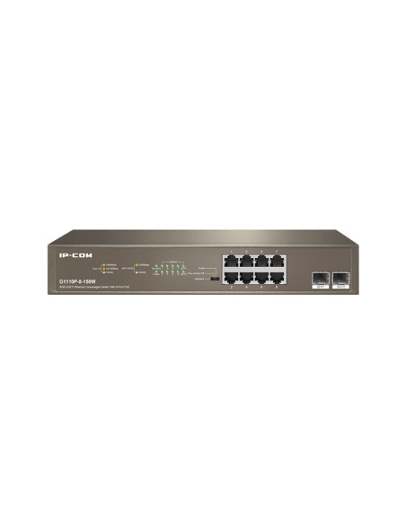 G1110P-8-150W switch Gigabit Ethernet (10/100/1000) Energía sobre Ethernet (PoE) 1U Gris