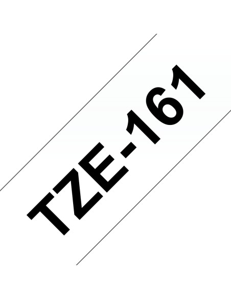 TZE-161 cinta para impresora de etiquetas Negro sobre transparente