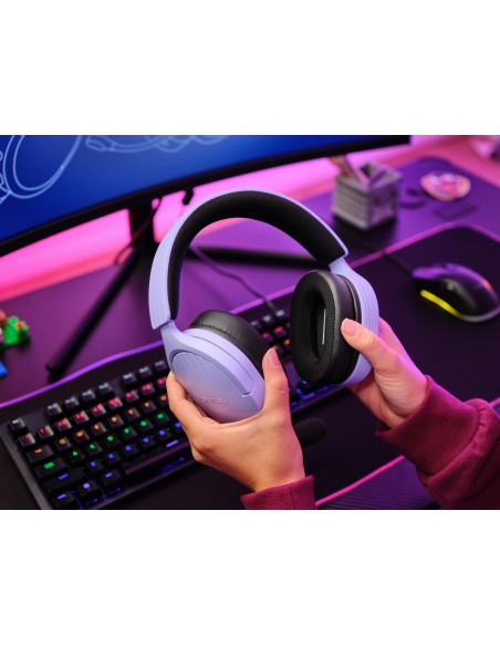 GXT 489P FAYZO Auriculares Alámbrico Diadema Juego Negro, Púrpura