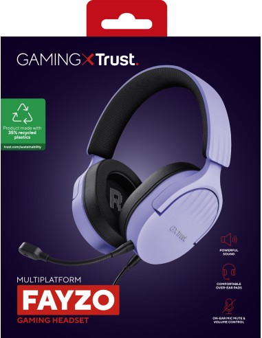 GXT 489P FAYZO Auriculares Alámbrico Diadema Juego Negro, Púrpura