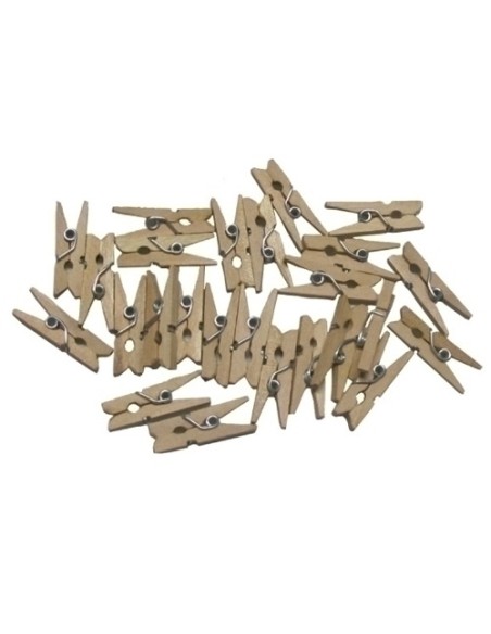 PINZAS SMART MADERA NATURAL PACK 30