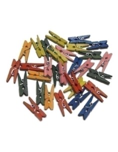 PINZAS SMART MADERA COLORES PACK 30