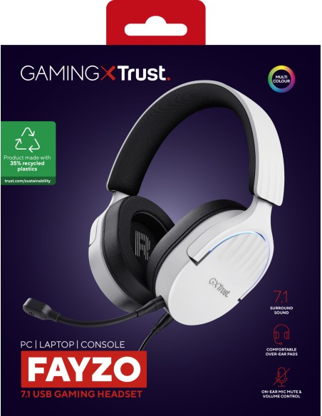 GXT 490 FAYZO Auriculares Alámbrico Diadema Motocicleta USB tipo A Negro, Blanco